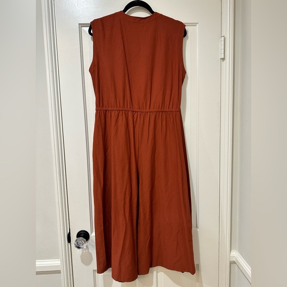 Eileen Fisher petite wrap front crepe sleeveless jumpsuit - Picture 13 of 16